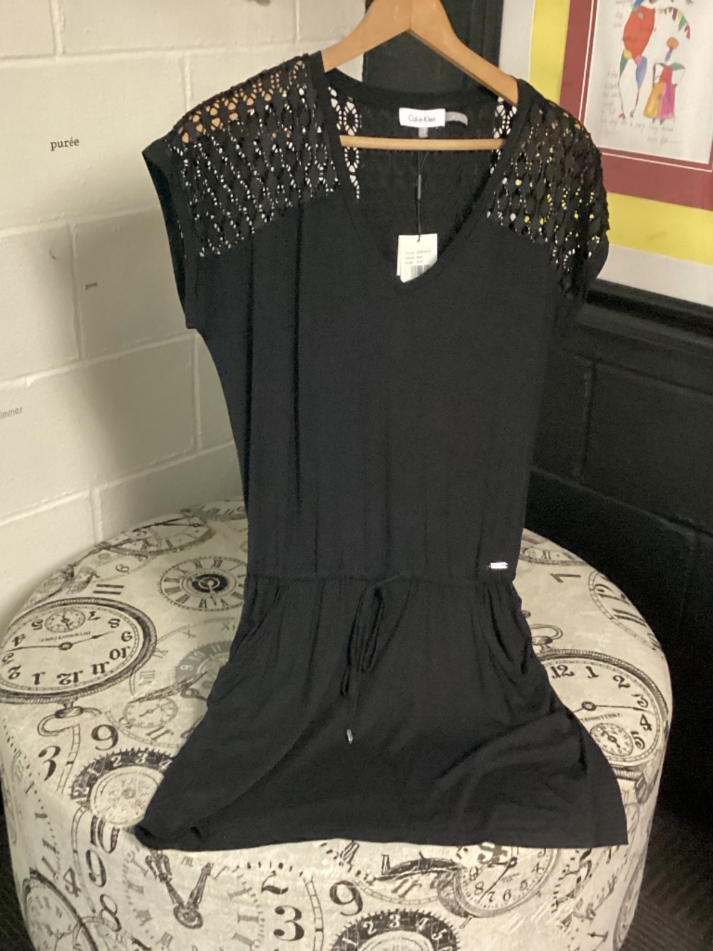 Calvin Klein Swimwear Black Tunic Cover Up NEW. Medium.